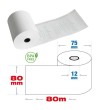 10 Pz - Rotoli termici 80mm x 80 metri per registratori cassa