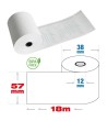 10pz - Rotoli termici 57mm x 18 m f.12 per pos e stampanti termiche